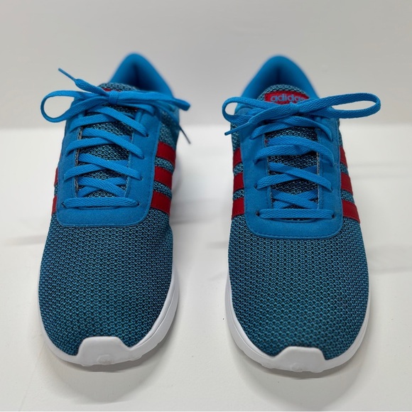 2014 ADIDAS NEO LITE RACER K RUNNING SHOE BLUE RED MEN'S 5 - WOMEN 6 - Picture 1 of 6